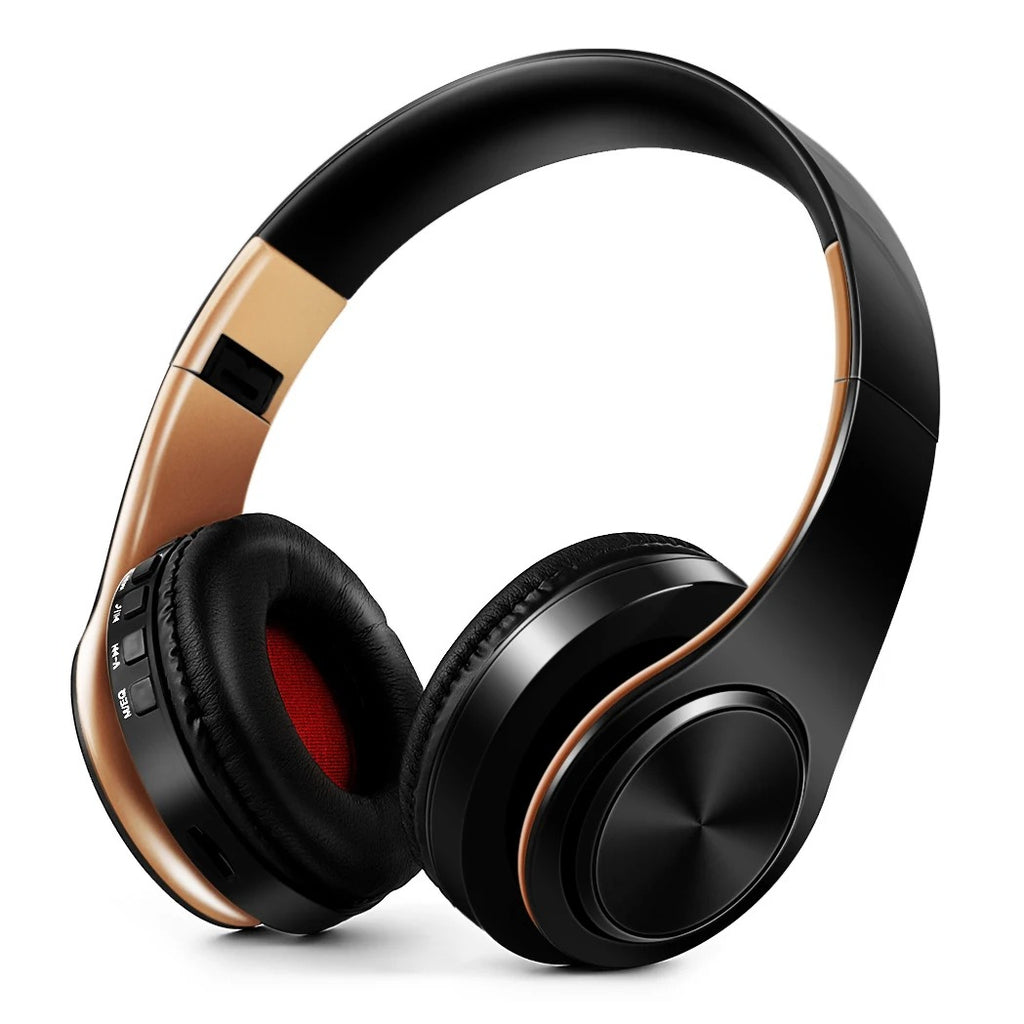 Men Gift Gold Wireless Headphones Bluetooth