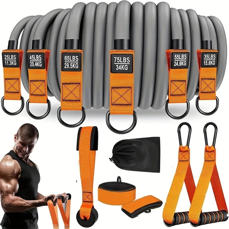 Resistance strap with handle: used for muscle training