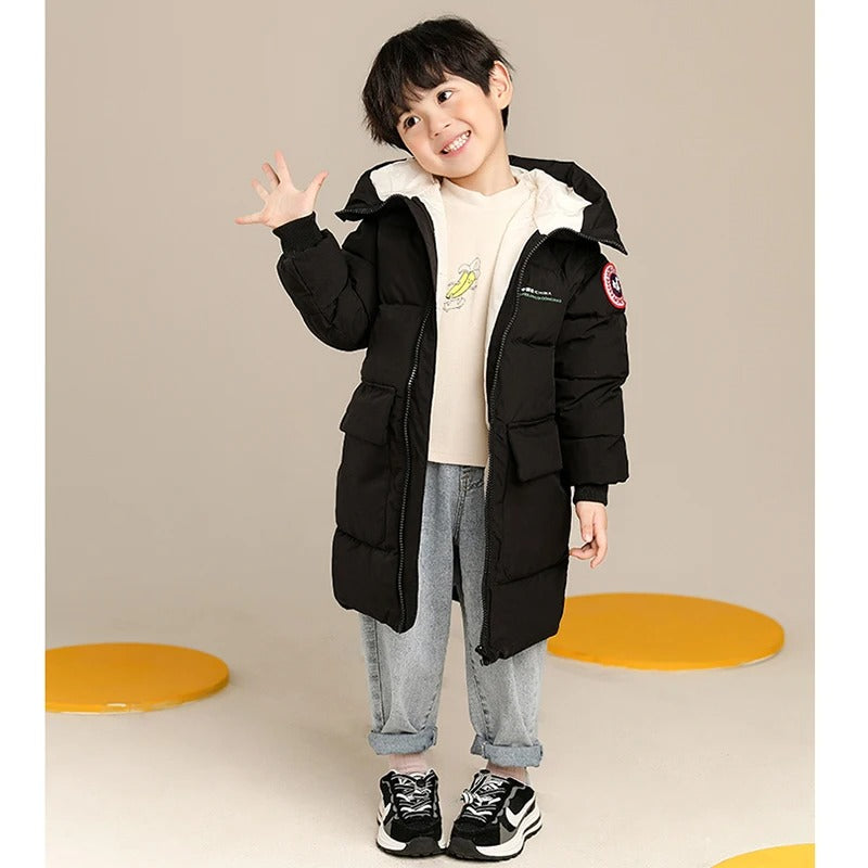 2-10 Years Autumn Winter Boys Jacket Solid Color Long
