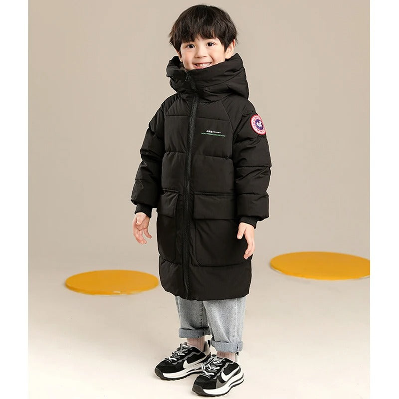 2-10 Years Autumn Winter Boys Jacket Solid Color Long