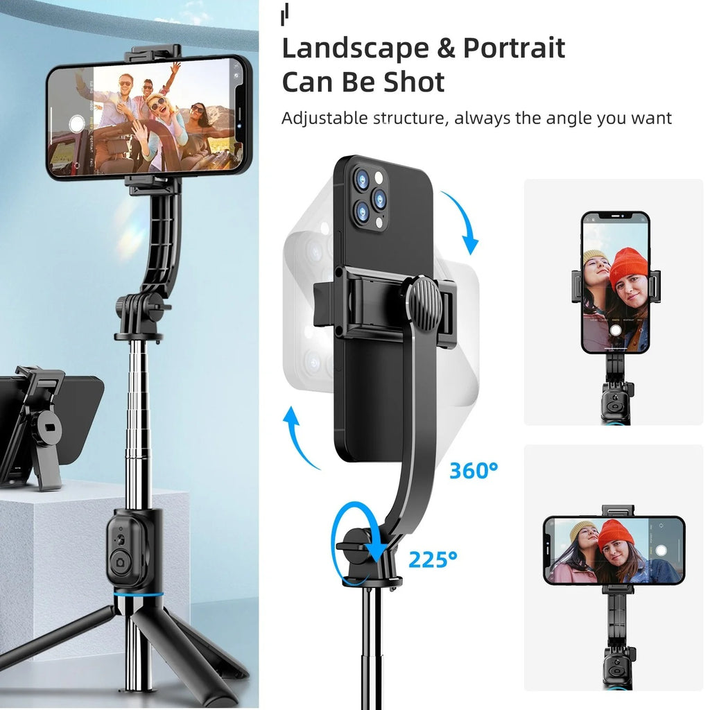 Wireless Selfie Stick Tripod Stand with Bluetooth Remote 42"