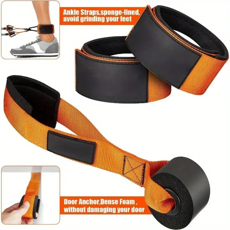 Resistance strap with handle: used for muscle training