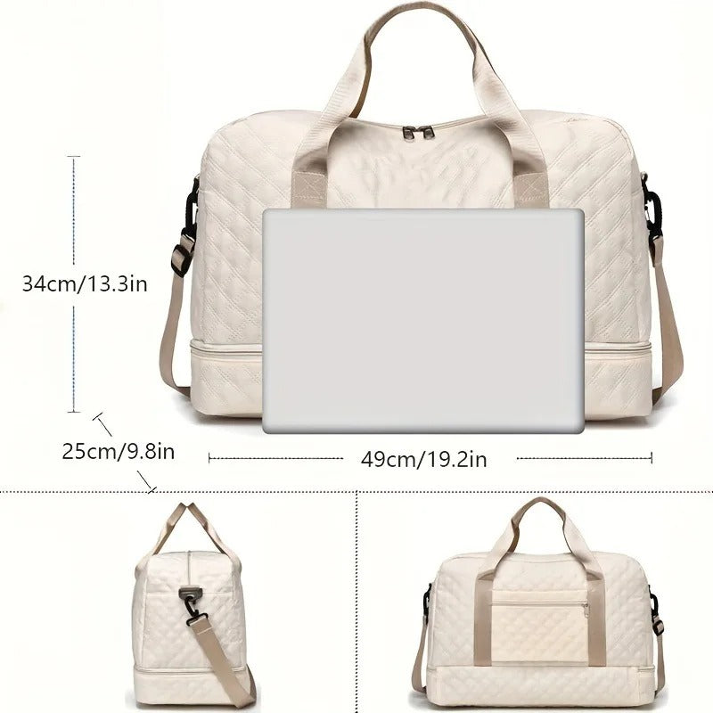 Casual nylon travel luggage bag