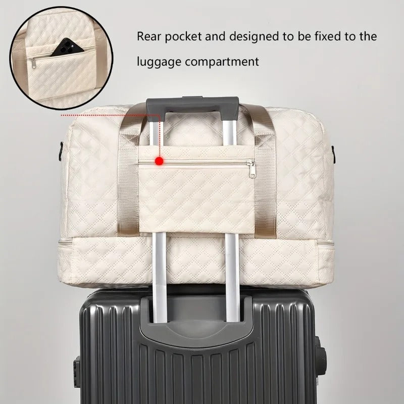 Casual nylon travel luggage bag