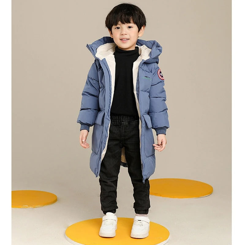 2-10 Years Autumn Winter Boys Jacket Solid Color Long